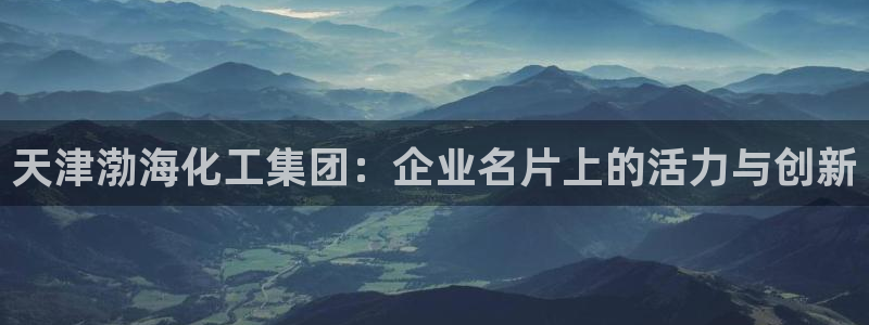 球盟会黑款吗还是白款：天津渤海化工集团：企业名片上的活力与创