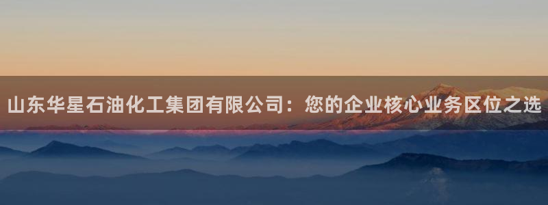 球盟会黑款吗：山东华星石油化工集团有限公司：您的企业核心业务