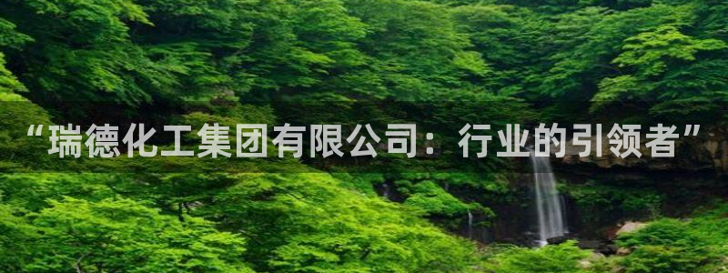 球盟会平台会黑单吗：“瑞德化工集团有限公司：行业的引领者”